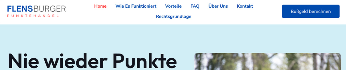 flensburg-punktehandel.de Website Screenshot