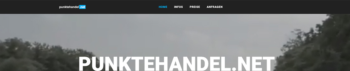 punktehandel.net (Service eingestellt) Website Screenshot